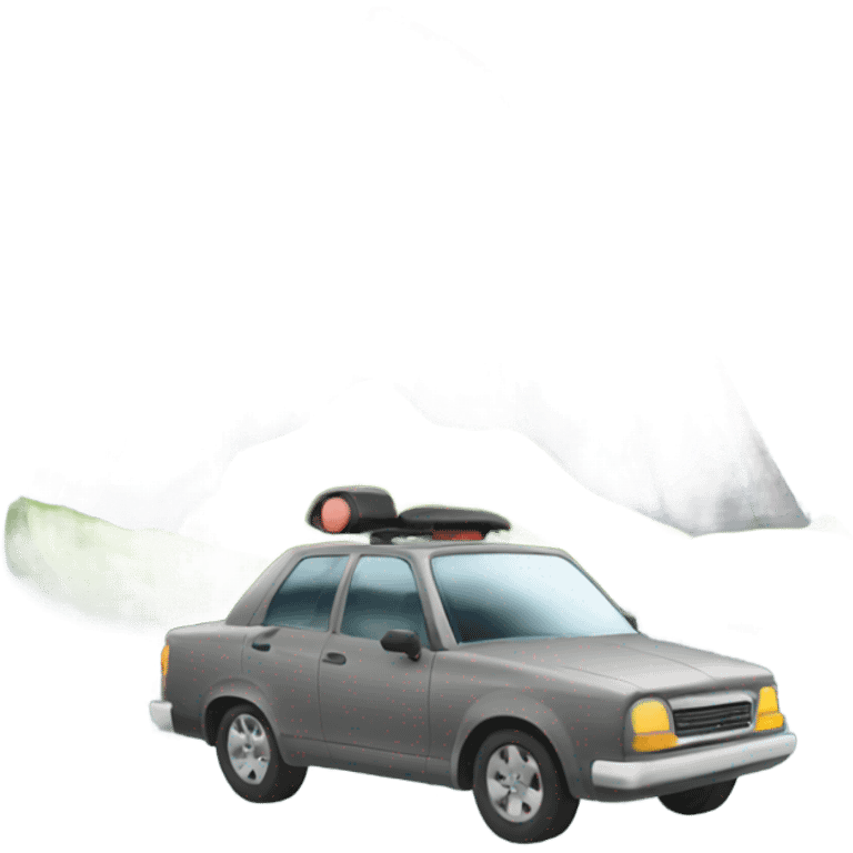 driving car mountain emoji