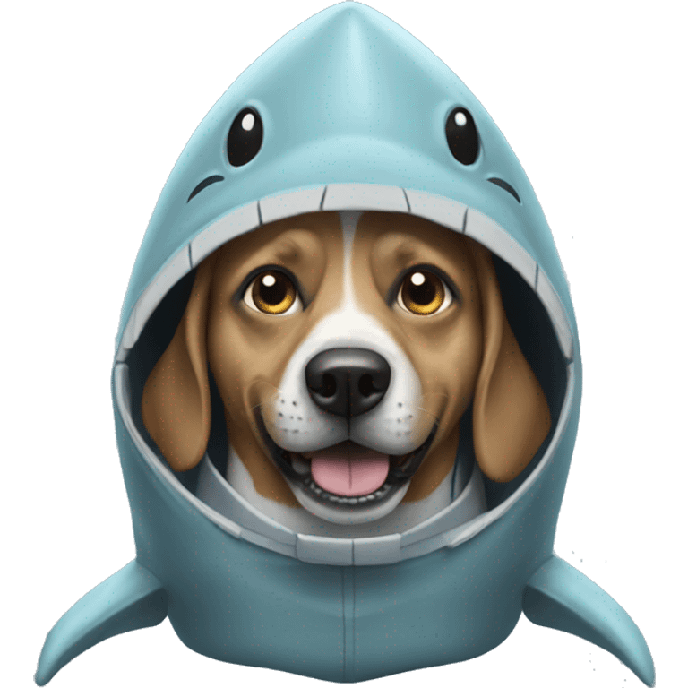 Dog in shark suit emoji