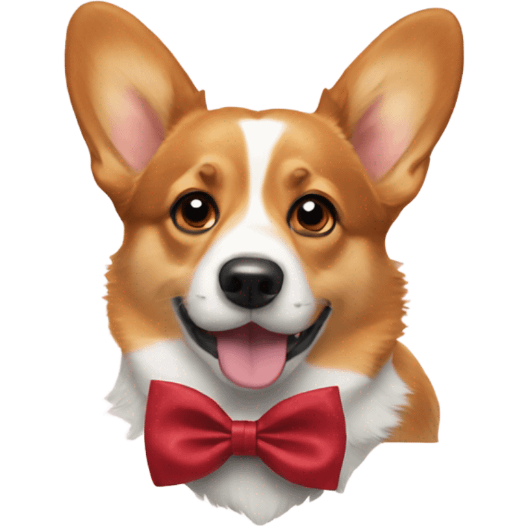 corgi wearing a bow tie  emoji