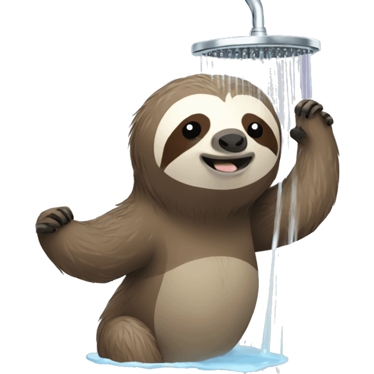 sloth taking shower emoji