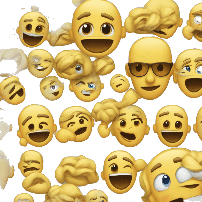 Emoji cansado e com a boca a emoji