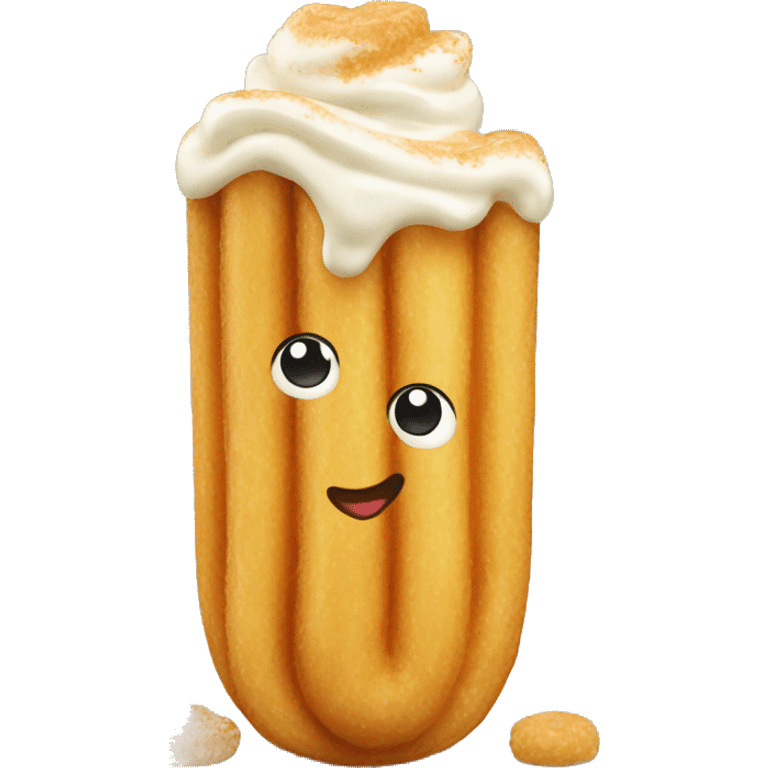 Filled cream churro  emoji