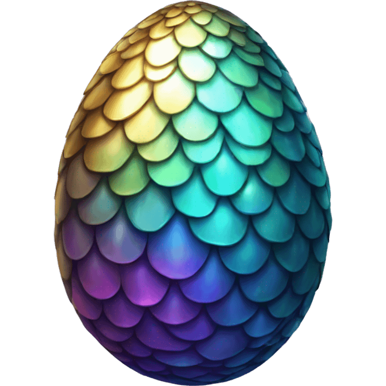 Cool Epic shiny iridescent dragon egg emoji