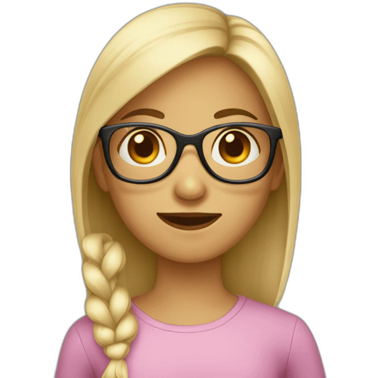 Fille avec lunette emoji