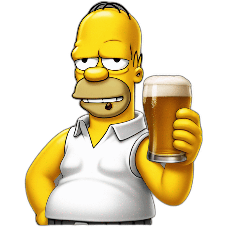 Homer simpson boit une bière emoji