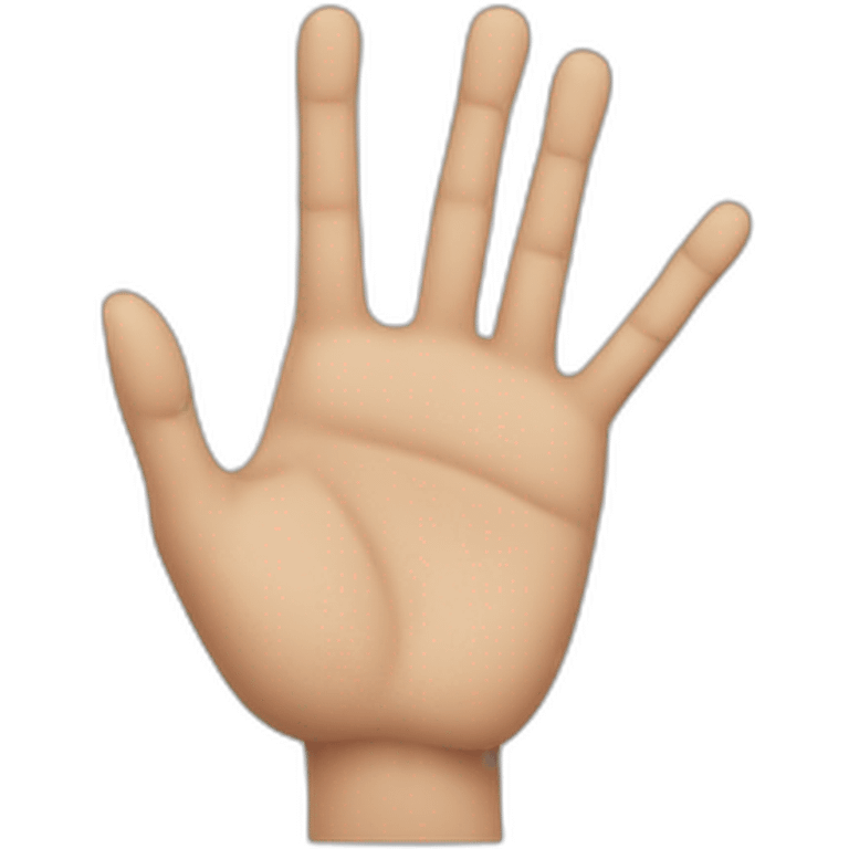 four finger of hand emoji