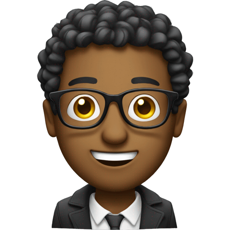 make me an emoji wearing glasses, holding his glasses and smiling emoji