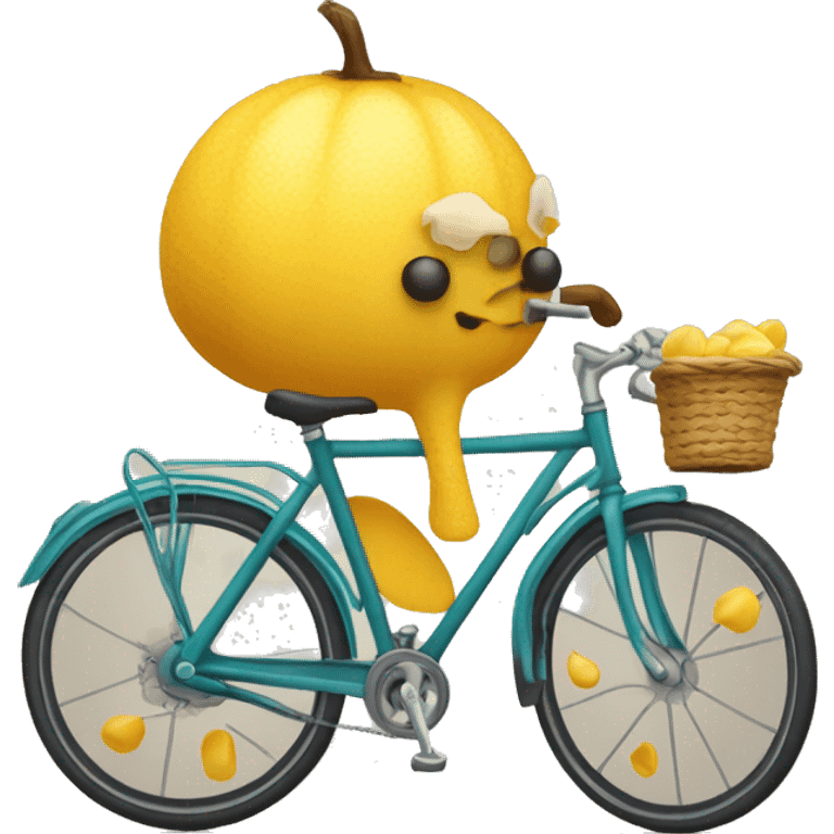 une bogie a la vanille qui fait du velo emoji