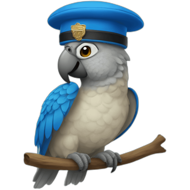 jewish parrot wearing kippa in the color of israel emoji