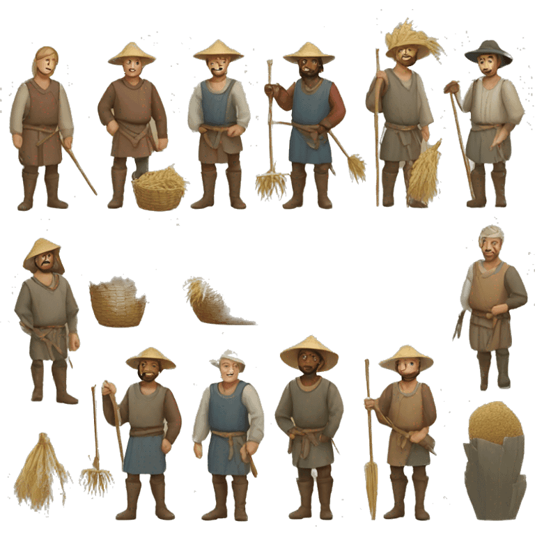 medieval farmers group emoji