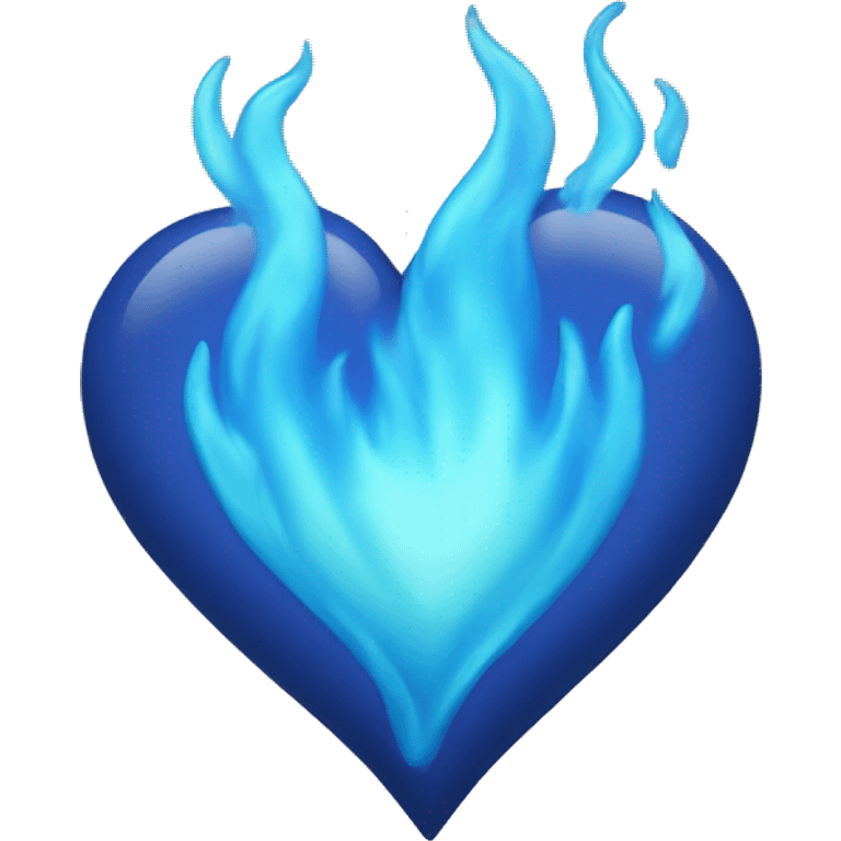 Blue heart flame emoji