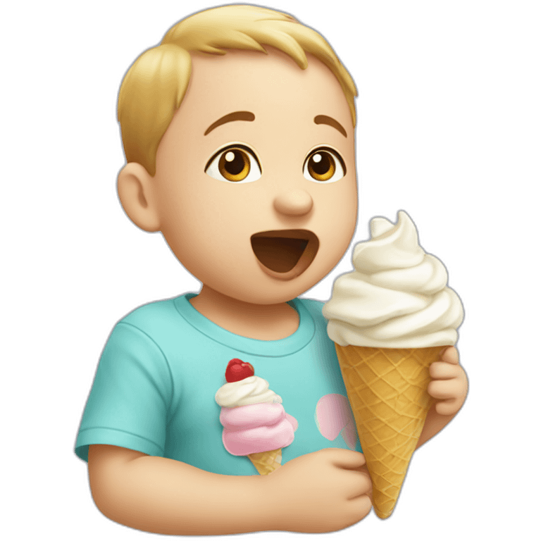 baby eat icecream emoji