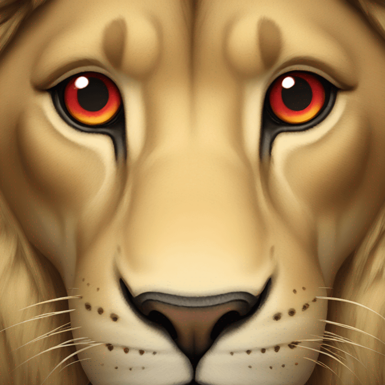 lion red eyes emoji