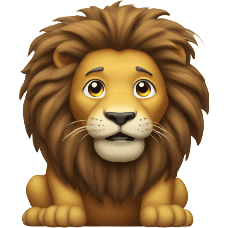 a lion pooping  emoji