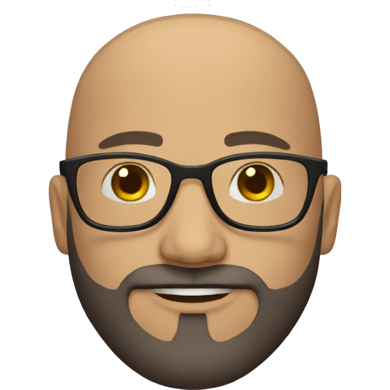 bald man with a beard and glasses emoji