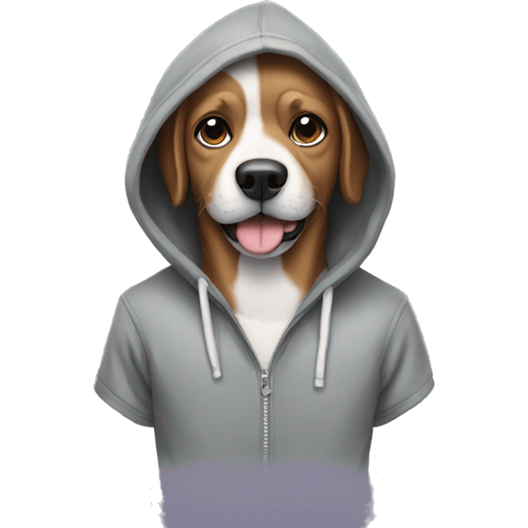 Dog wearing a hoodie  emoji