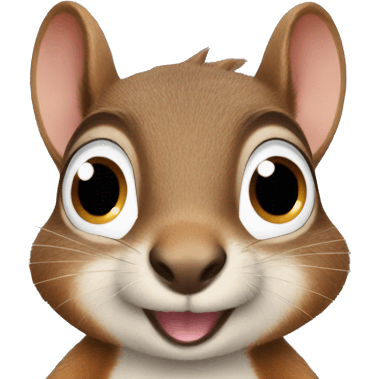 squirrel with attractive eyelashes emoji