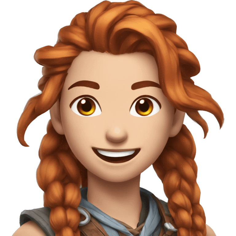 horizon forbidden west aloy face realistic laugh  emoji