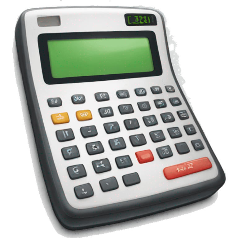 scientific calculator with "i love fame" written on the screen emoji