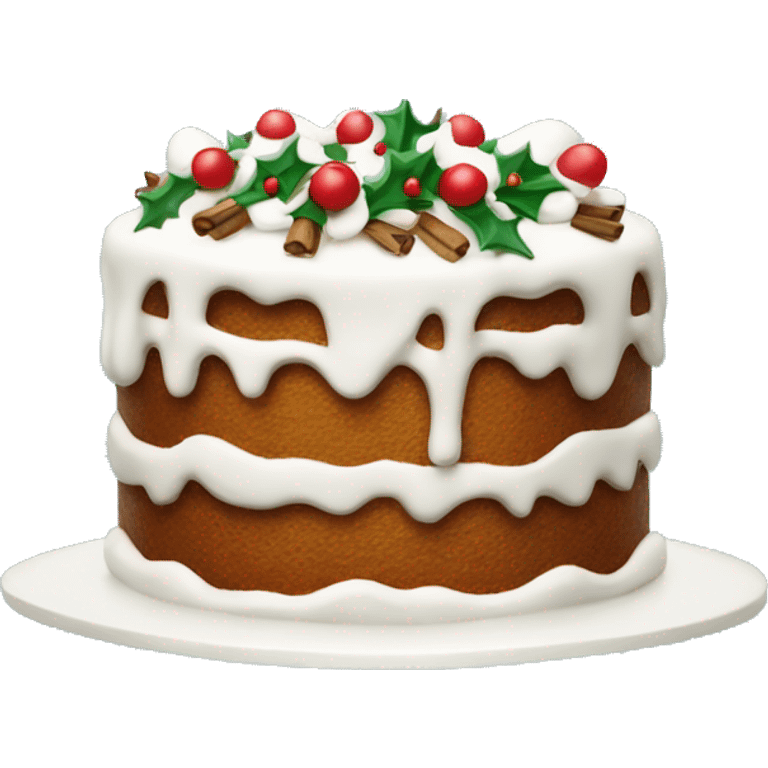 Christmas cake emoji