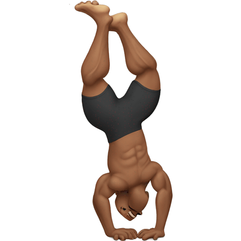 muscle man handstand emoji