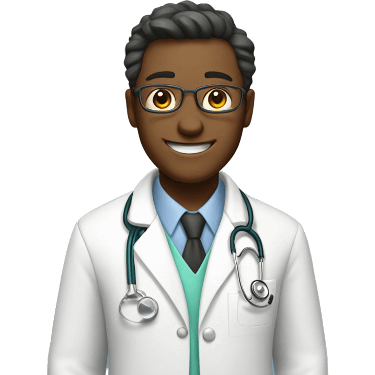 smiling doctor in labcoat emoji