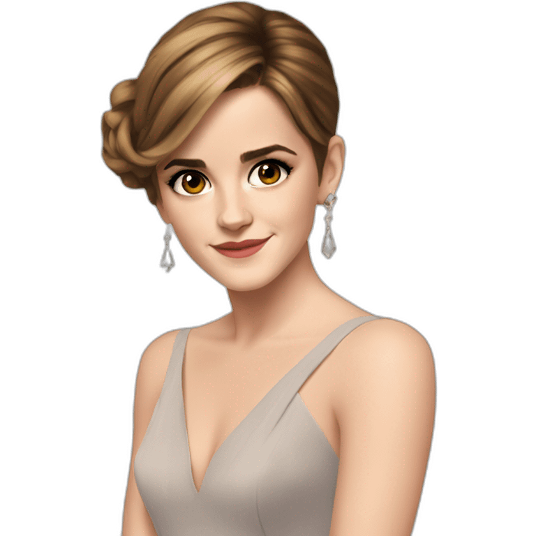 Emma Watson in a cocktail dress emoji