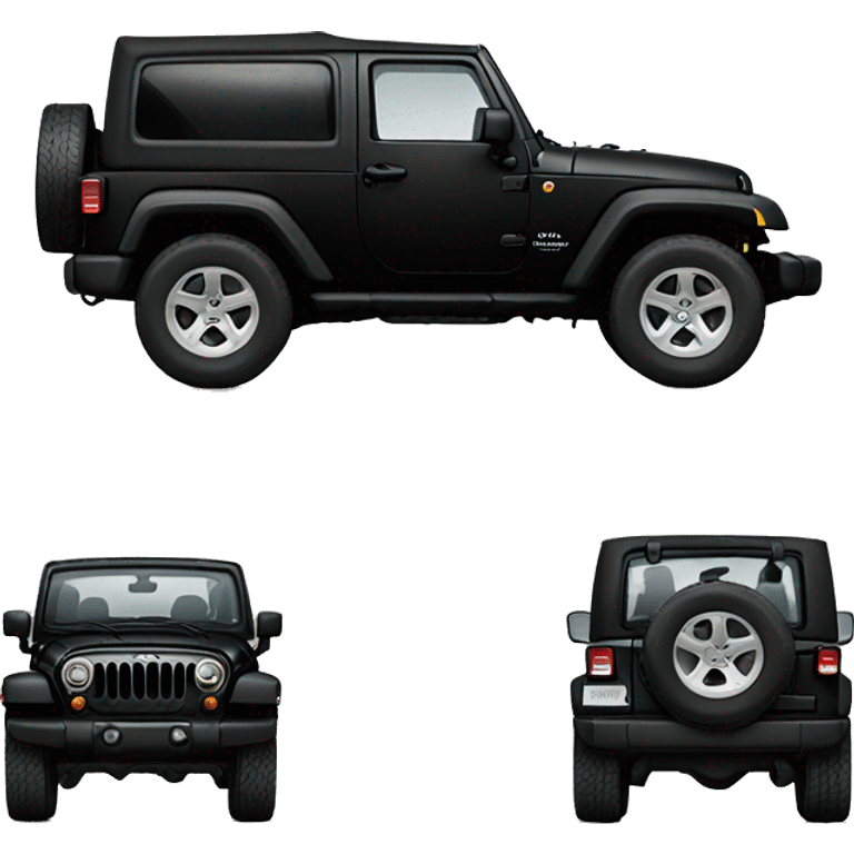 Black jeep wrangler emoji