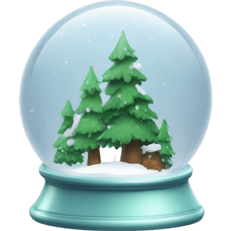 snow globe, forest, 4k, no background emoji