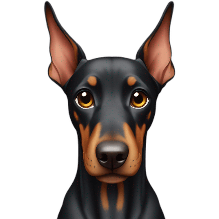 cute dobermann emoji