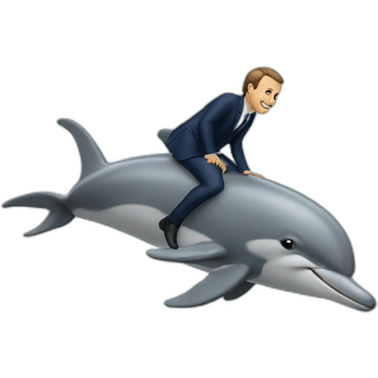 macron on a dolphin emoji