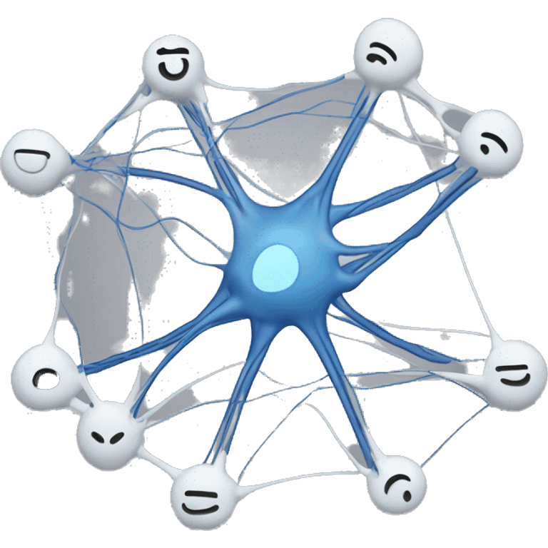 Neural Network Diagram: A graphic depicting interconnected nodes and layers, resembling neurons in the brain emoji