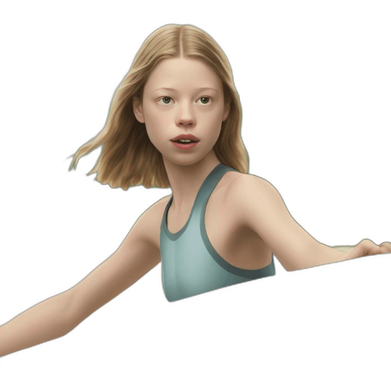 Mia goth as Pearl surfing emoji