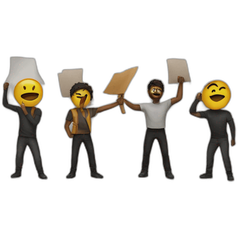 Protest written on paper emoji