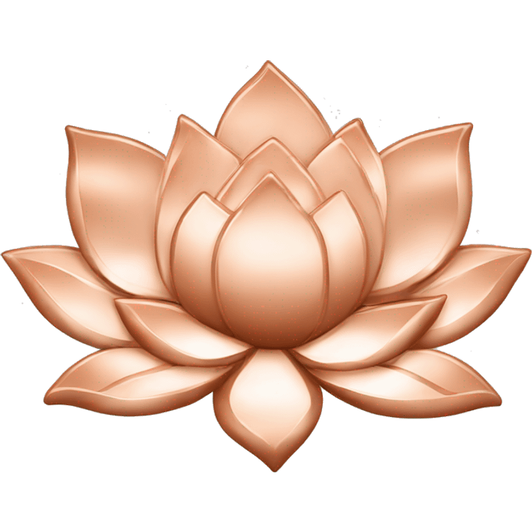 Rose gold lotus flower emoji