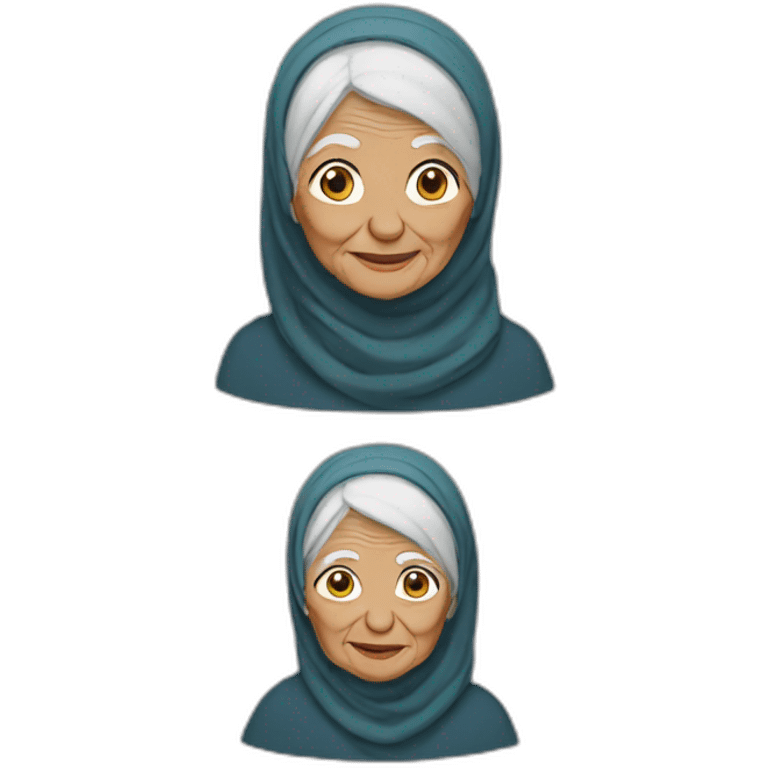 very old woman hijab emoji