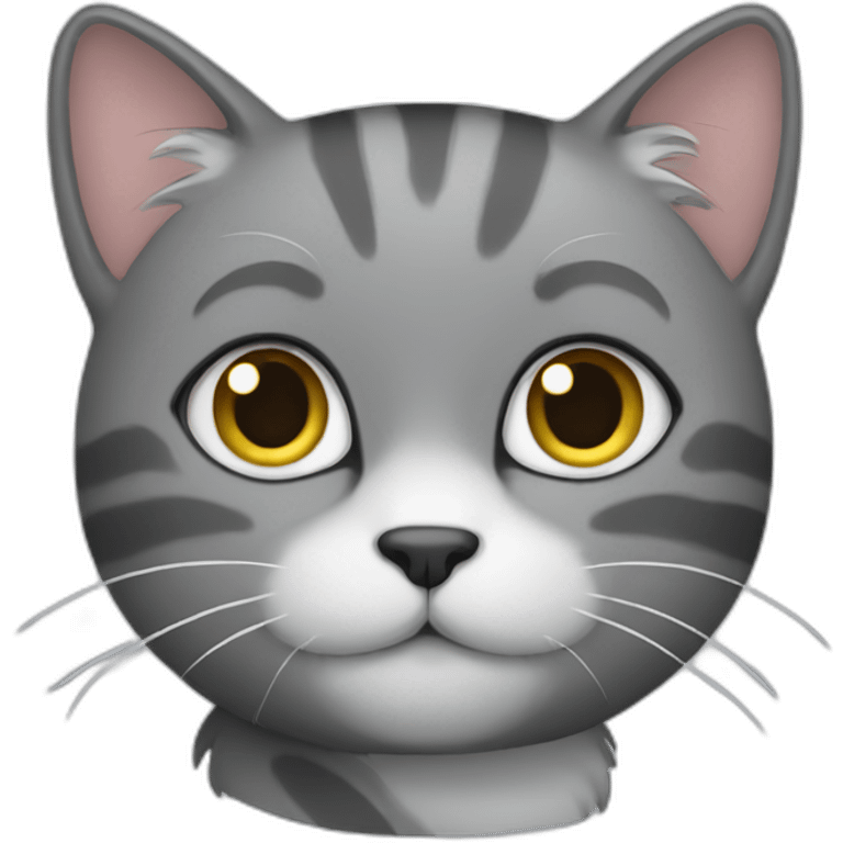 Purring grey cat emoji