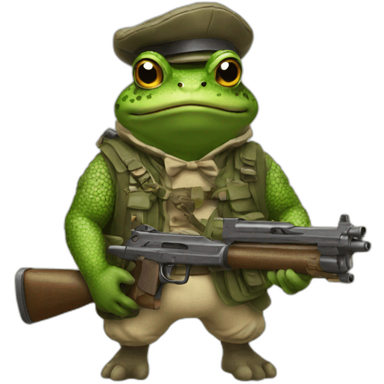 Toad with a gun emoji