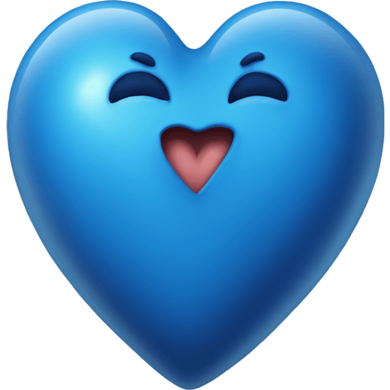 Blue real heart emoji