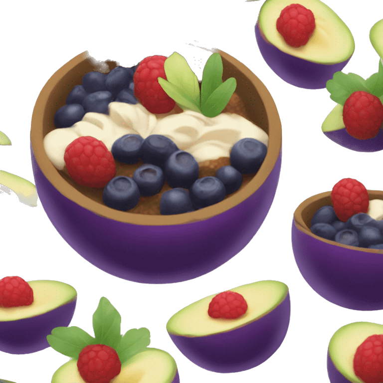 Aesthetic açai bowl  emoji