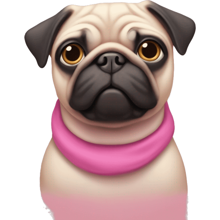 Pink pug emoji