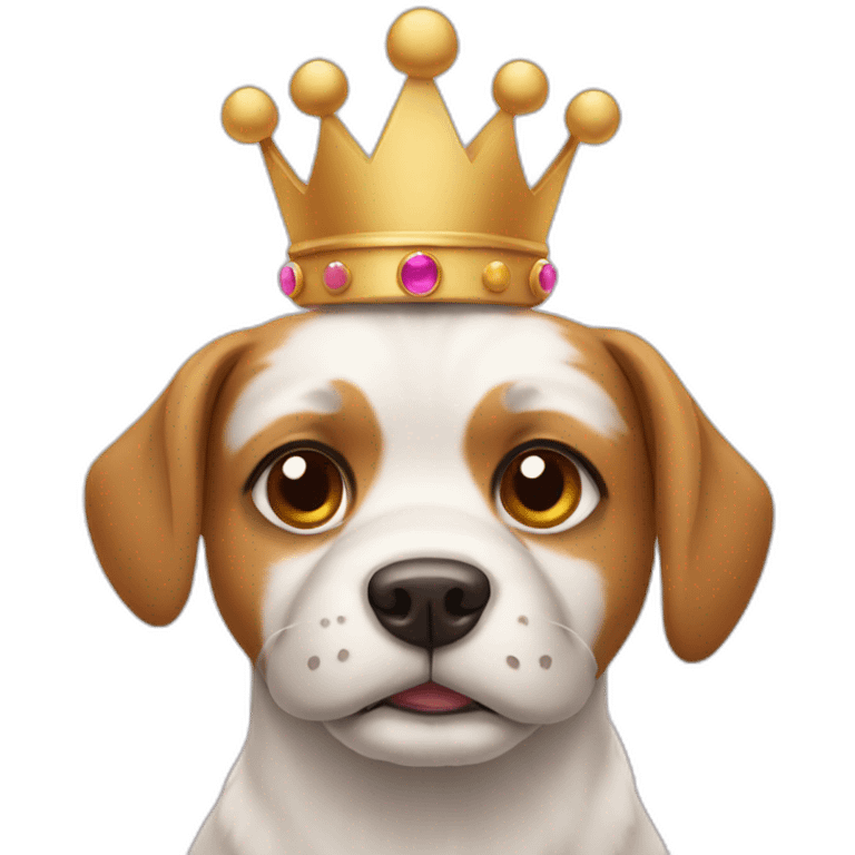 dog with a crown on its head emoji