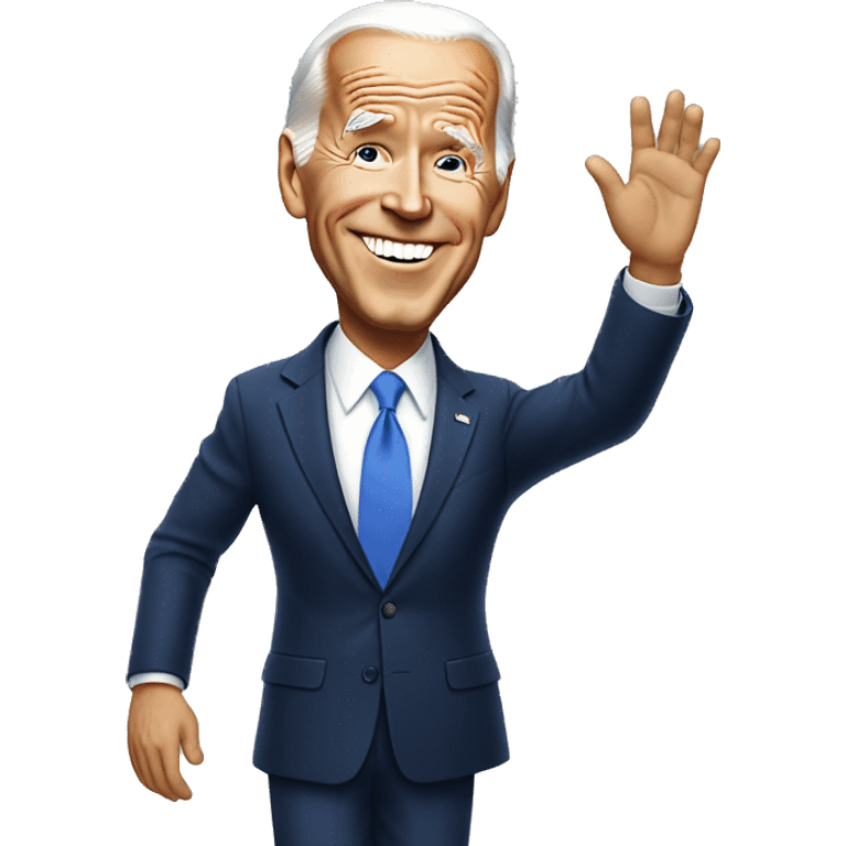 Biden waves his hand emoji