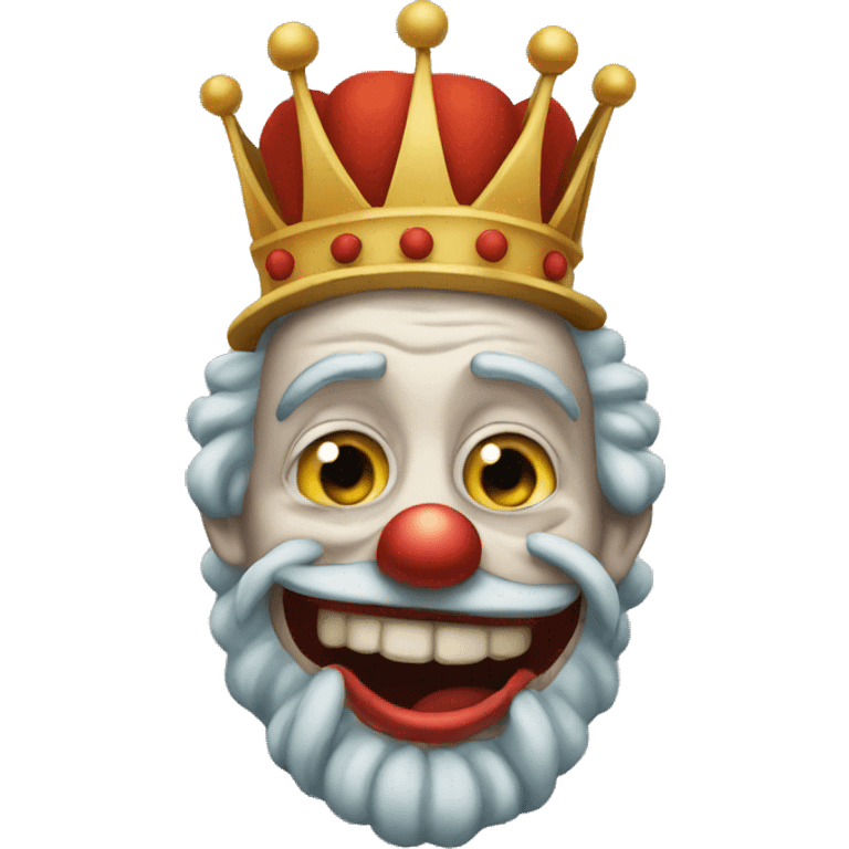 Old fashioned clown king emoji emoji