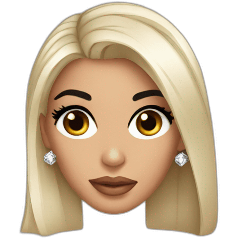 kim kardashian with diamond earing emoji