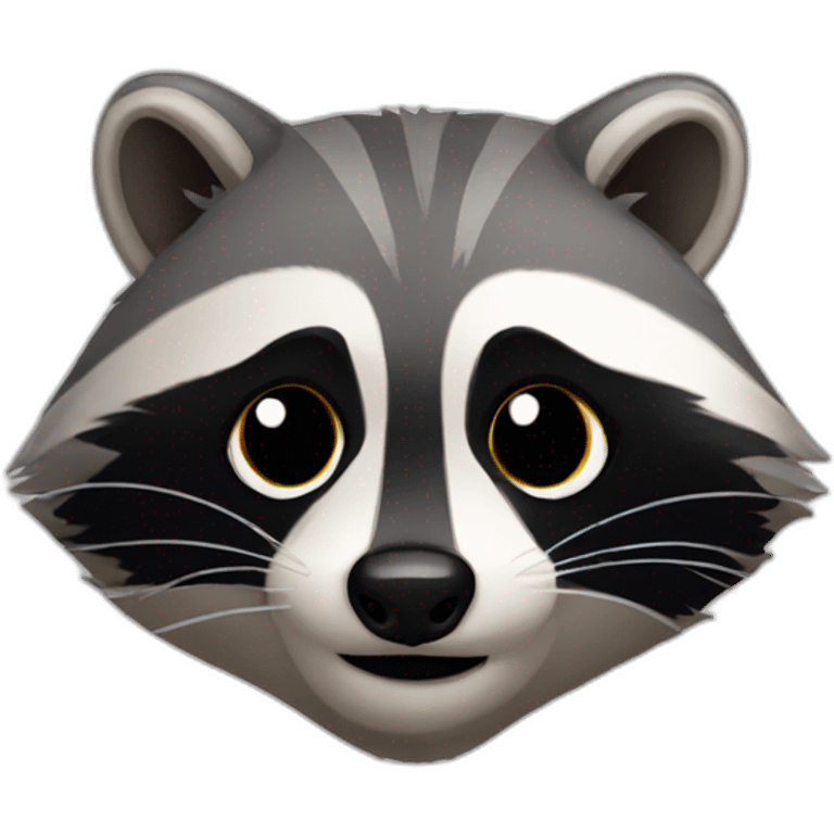 Raccoon one eye closed emoji