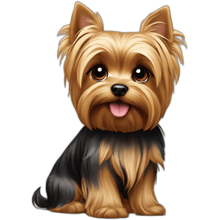 Yorkshire terrier Sur un balai r emoji