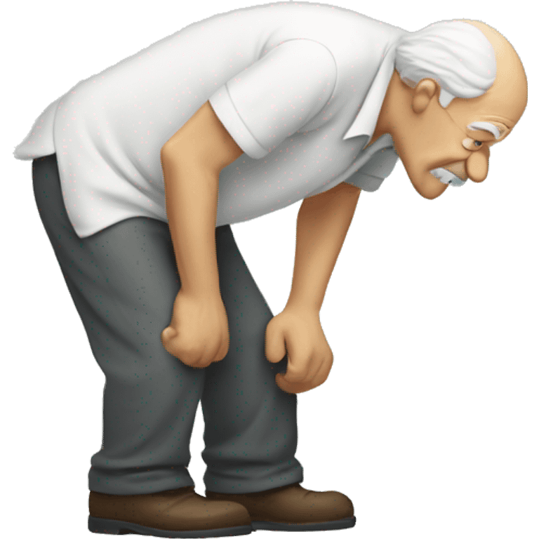 old man bent over emoji