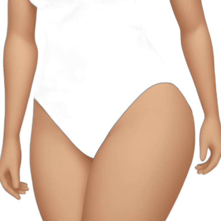 Slim-Thicc caucasian woman swimsuit posing (hourglass figure) emoji