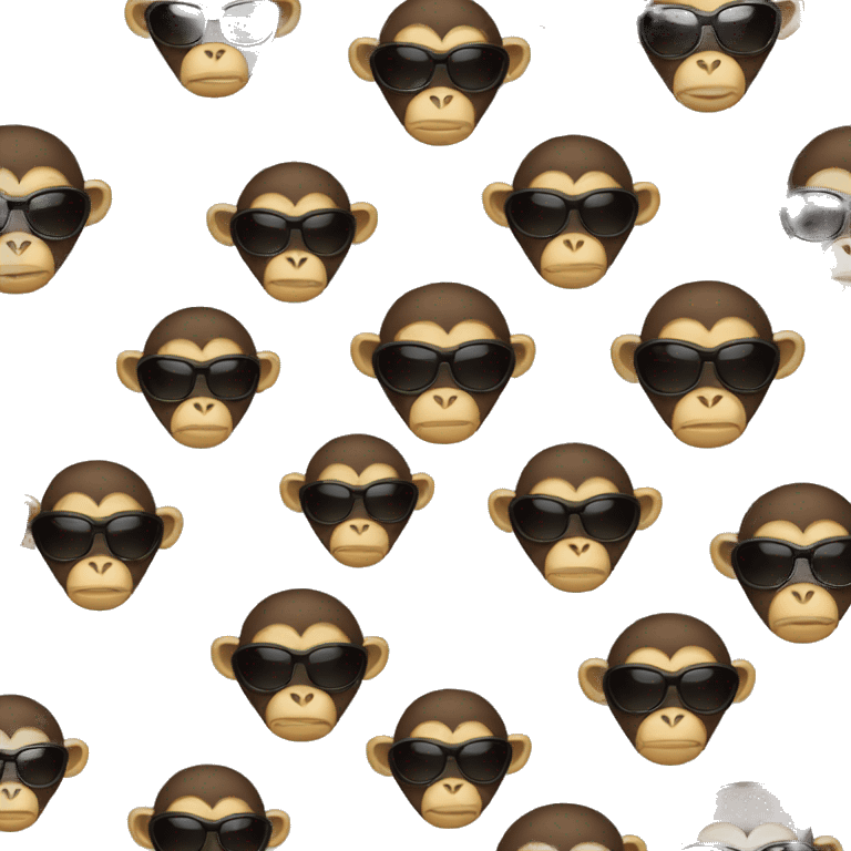 Girl monkey warrior with dark sunglasses emoji